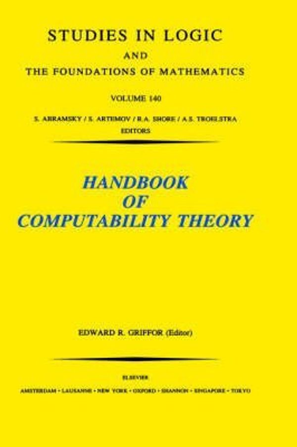 Cover of a yellow book titled Handbook of Computability Theory.