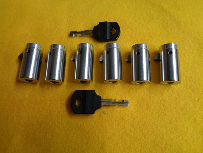 6 Ultra High Security Drill Resistant Vending Plug Locks 2 Reversible Keys