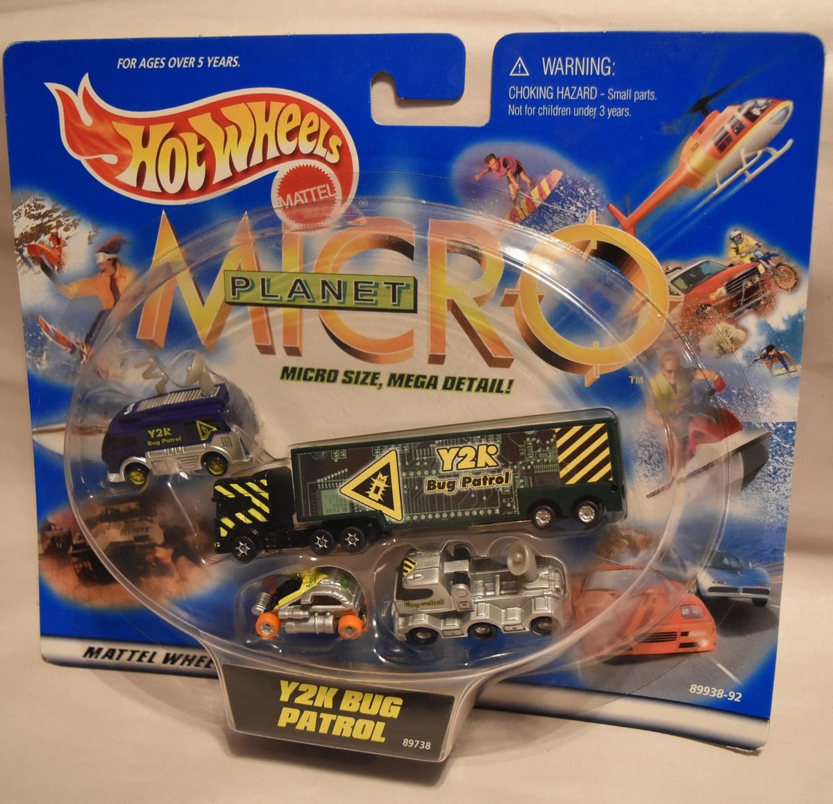 Rare Hot wheels Planet Micro Y2K bug patrol set