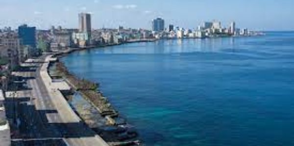 The Malecon boardwalk in Havana. 