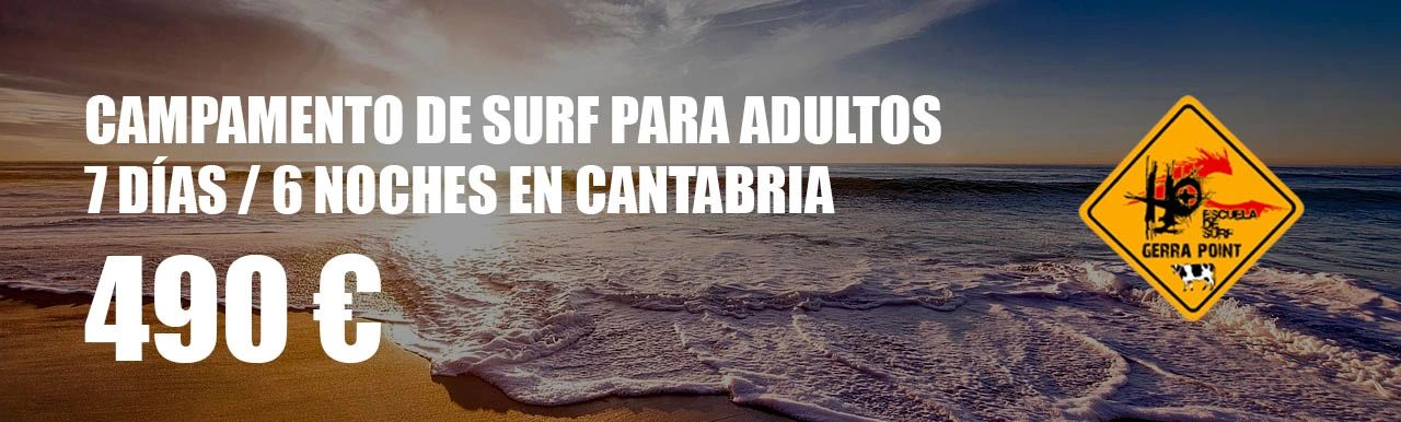 Campamento de surf para adultos por 490€