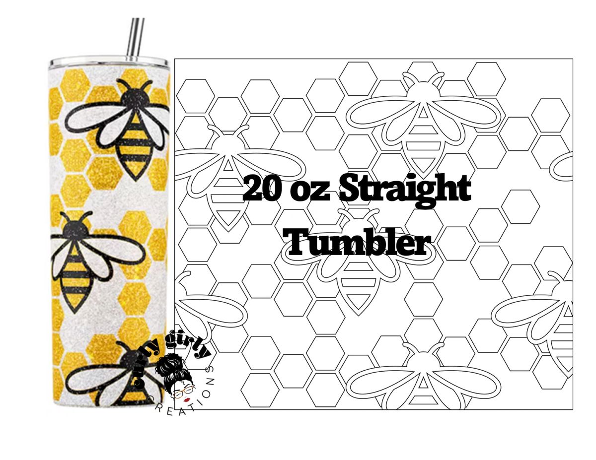 Honey Bee Burst Tumbler Template, Burst Tumbler Wrap, Tumbler svg Wrap,  Tumbler Burst Epoxy 20 oz,
