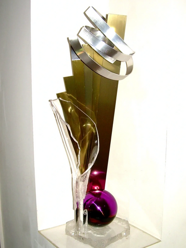 Sculpture freestanding  metal abstract &  wall, creator Dan Murphy sculptor 49 years in art studio.