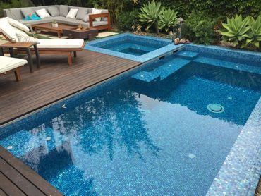 All tiled pool and spa for long lasting beauty - just like the Romans.