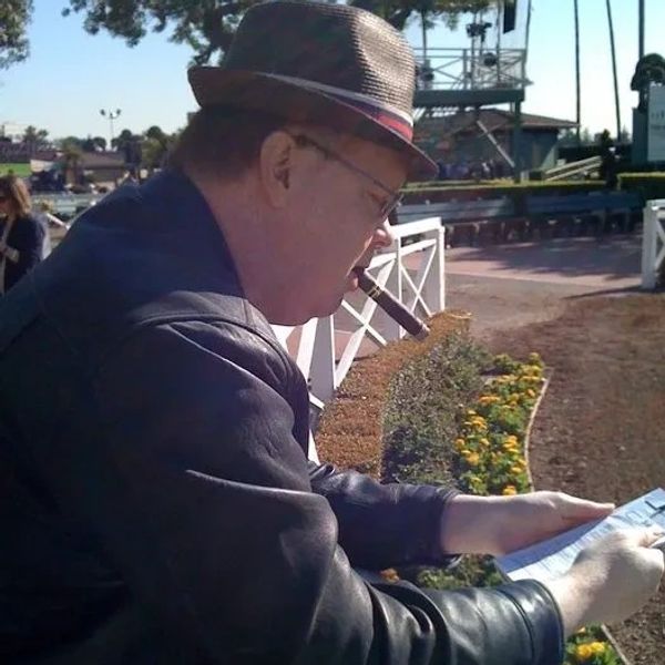Eddie The Hat in the Santa Anita Paddock