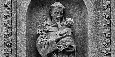 Strong religious faith places saints in graveyards and cemeteries 