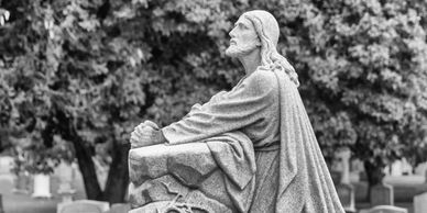 Jesus Praying at Holy Cross Cemetery, Darby, PA
