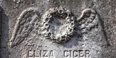 Winged Wreath, The Woodland Cemetery, Philadephia, PS
