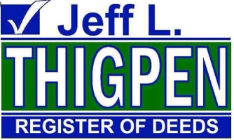 Jeff Thigpen for
 Register of Deeds