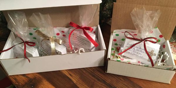 Christmas personalized scripture cards packaged for gift giving.