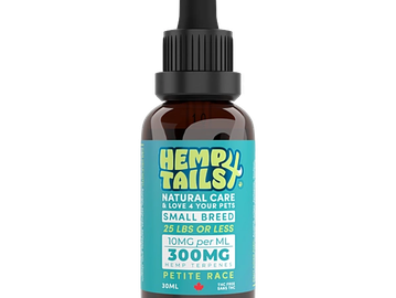 HempTails Natural Care oil for small pets, 300mg hemp, 30ml bottle.