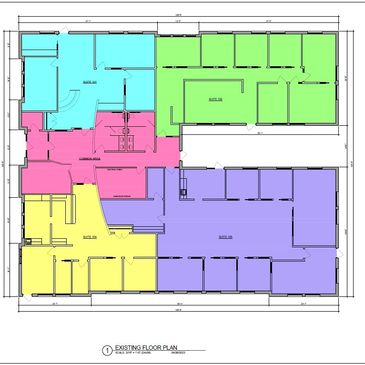 Existing Building Floor Plan & Lease Space Square Footage