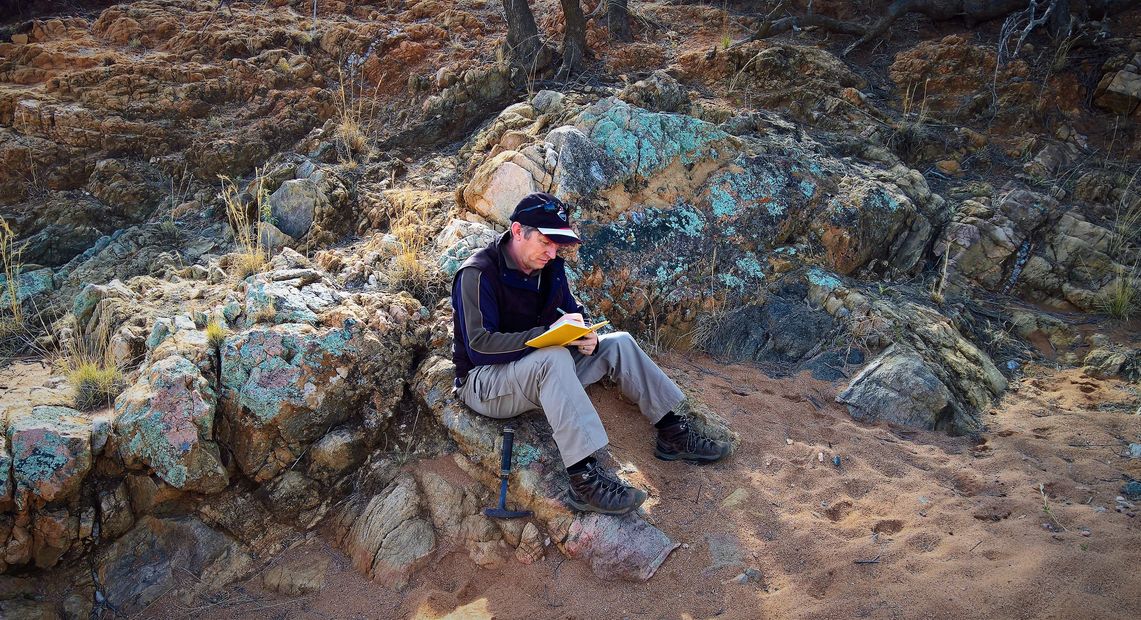 geologist mapping in the field