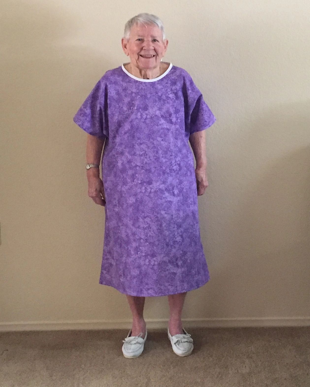 purple hospital gowns