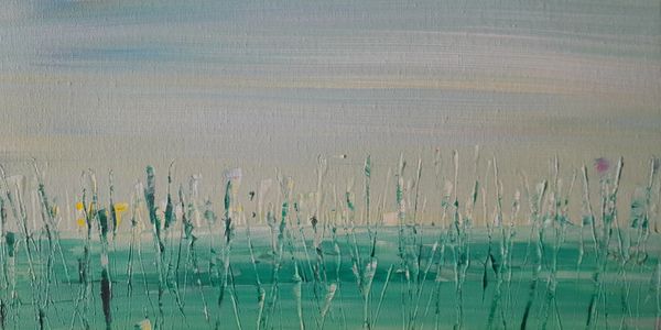 "The Green "Meadow" an inspiring, calming and relaxing art piece that now hangs up in the main clien