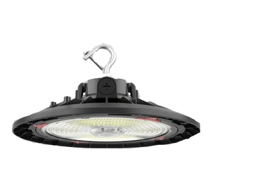 White ceiling light fixture with a sensor.