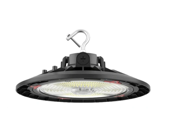 White ceiling light fixture with a sensor.