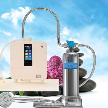 Enagic K8 water Ionizer and Anespa Shower Mineral Ion Spa System