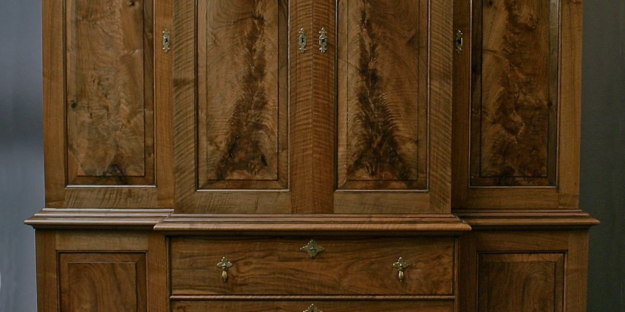 Custom walnut wardrobe