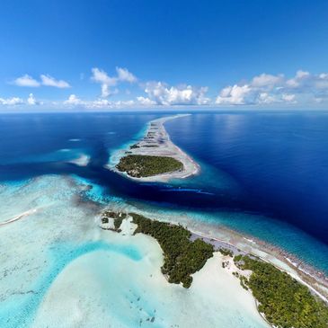 drone footage from fakarava south pass in french polynesia