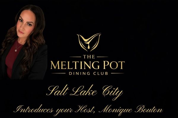 Elegant introduction of Monique Bouton as host for The Melting Pot Dining Club in Salt Lake City.