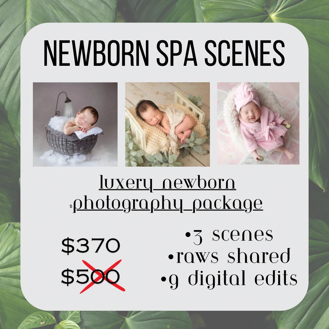 Newborn spa photo shoot 