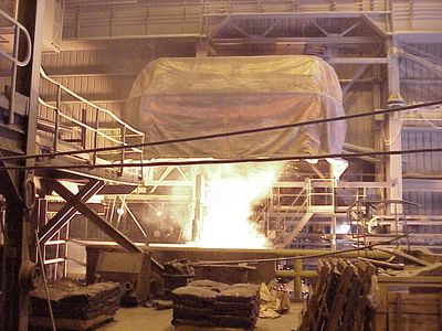 High Heat Canopy over a Ladle Met Station