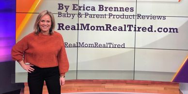Erica Brennes, founder of Real Mom, Real Tired, speaks on postpartum pain TV segment on Studio 512
