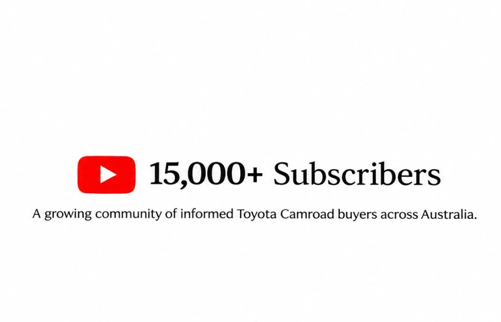 Toyota Camroad Australia celebrates reaching more than 15,000 YouTube subscribers, building one of A