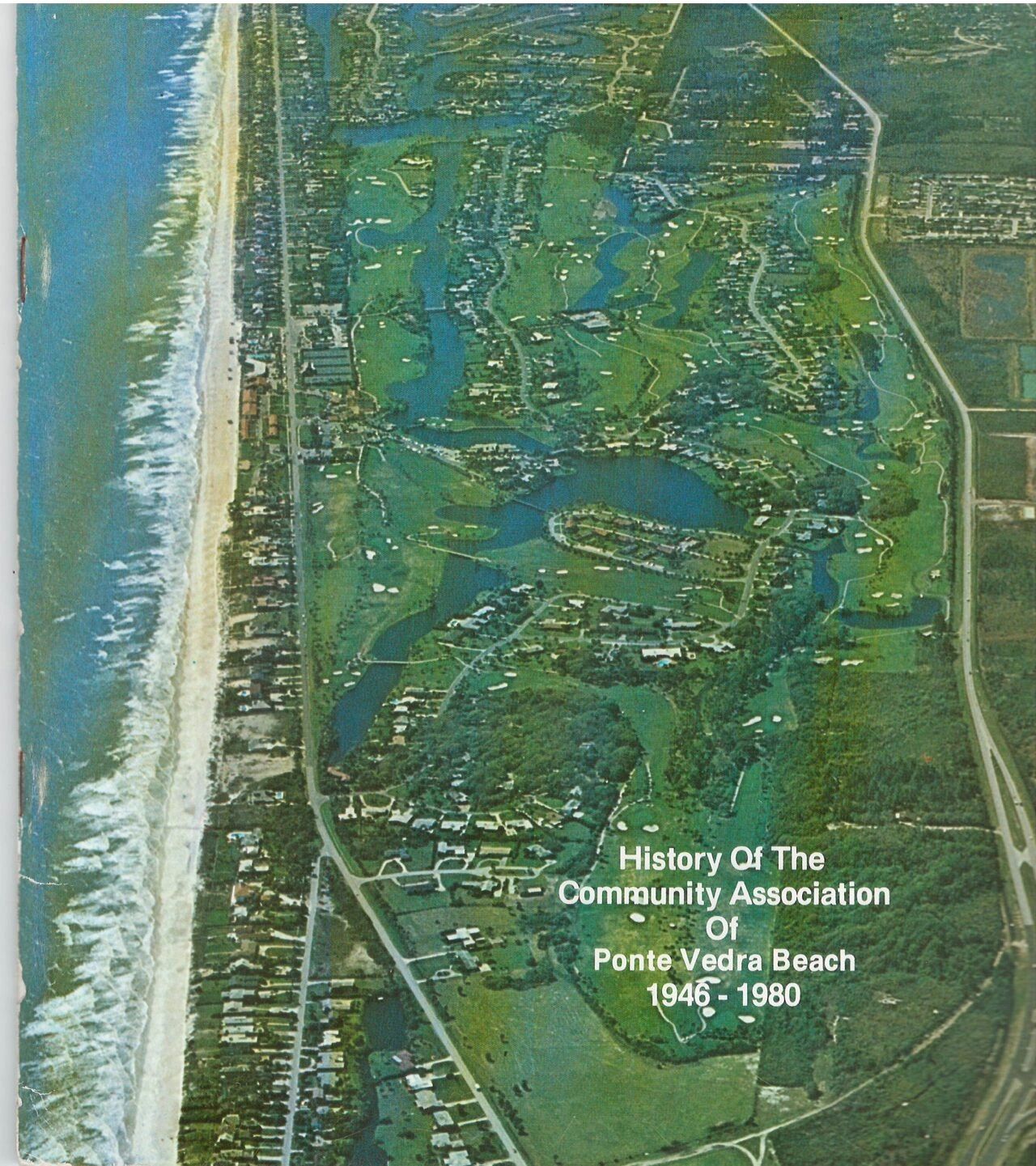 Aerial view of Ponte Vedra Beach community and coastline.