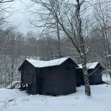 Cabin 1, exterior, winter