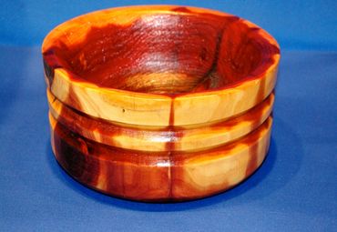 Bowl made from locally sourced cedar.