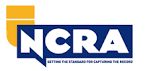 The National Court Reporters Association official Logo with Blue and white fonts