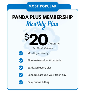 Panda Plus Membership Monthly Plan for $20/month with cleaning and odor elimination.