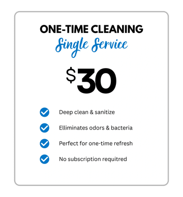One-time cleaning service for $30 with deep cleaning and odor elimination.