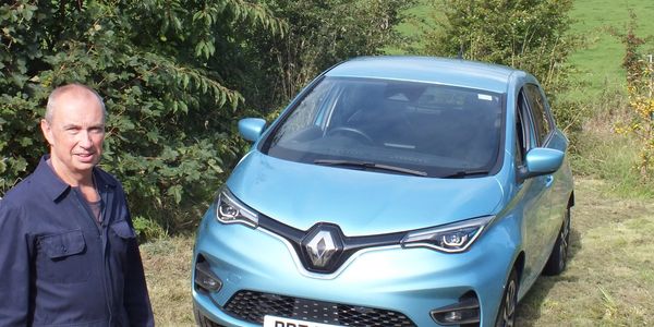 Joe with his used-electric-car in Northern Ireland