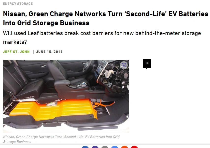 Joe thinks old EV Batteries could be reused in home solar systems