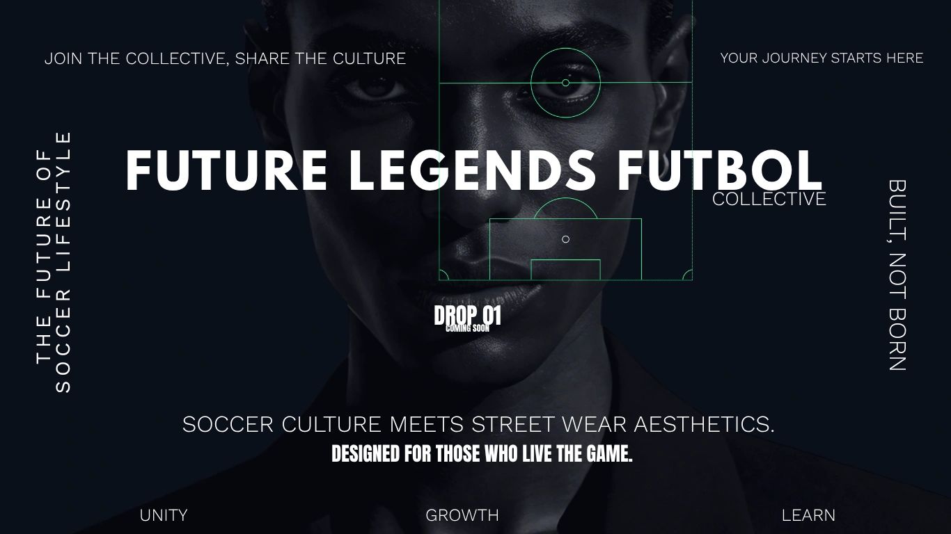 Future Legends Futbol Collective blending soccer culture with street wear aesthetics.