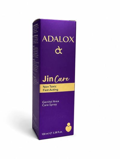 Adalox Jin Care spray for genital area, non-toxic and fast-acting.