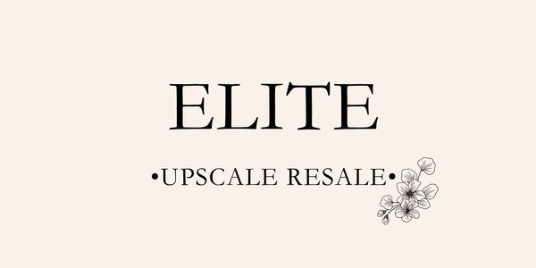 Elegant logo for Elite Upscale Resale with floral design.