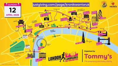 London Landmarks Half Marathon 2026  Kronik Warrior UK fundraising for Variety Children’s Charity.