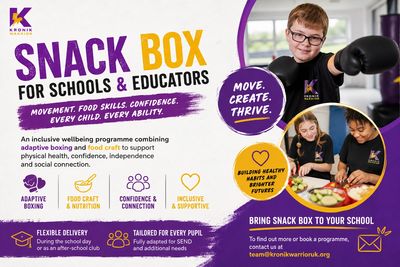 Snack Box program promotes well-being through boxing, food craft, and confidence for schools.