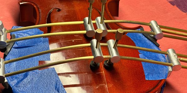 Crack repair on a cello