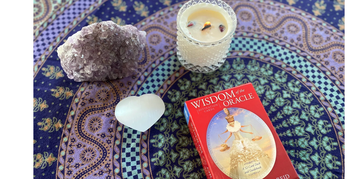 Oracle cards, reiki, meditation