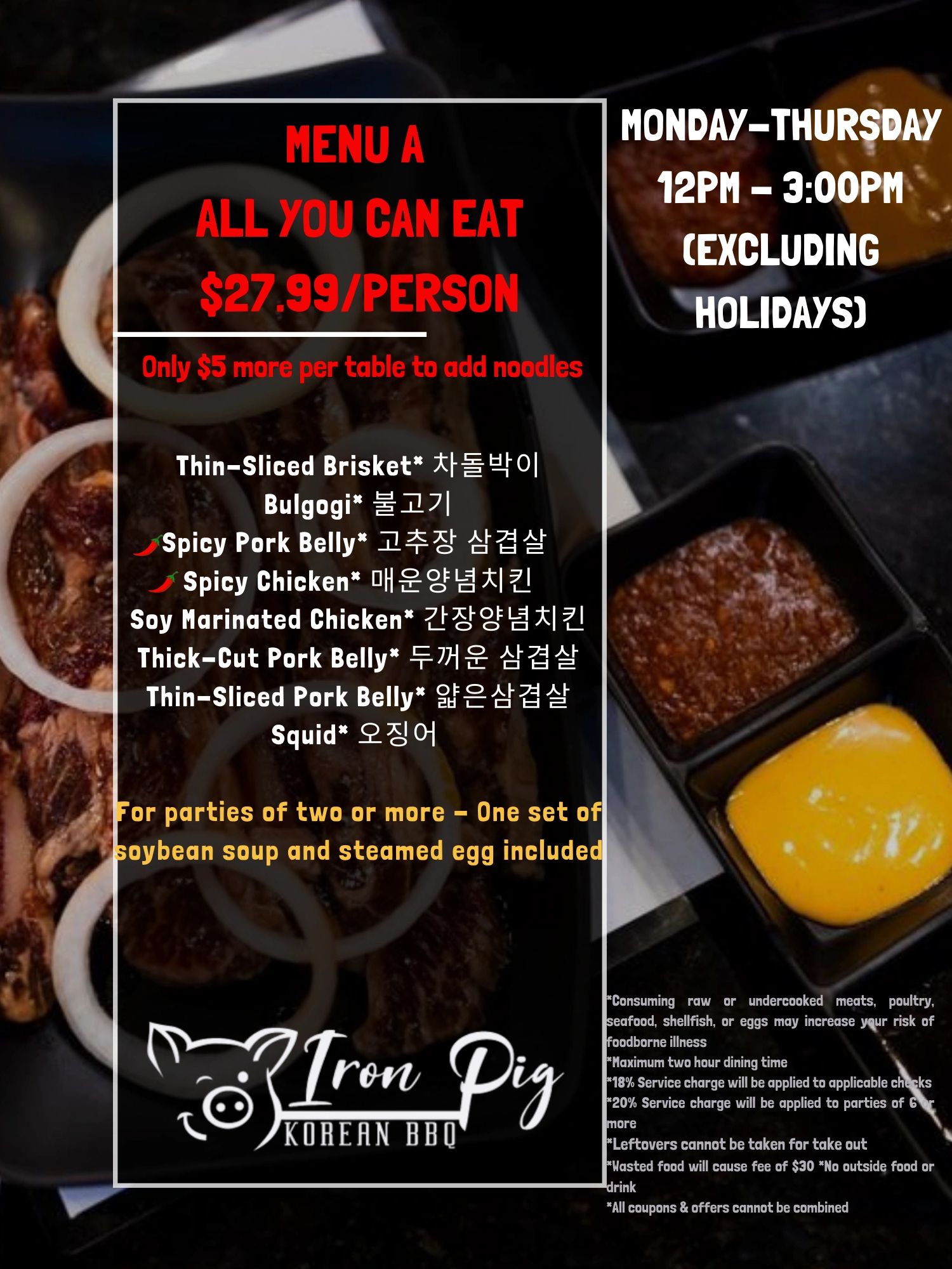 Menu — SŌ Korean BBQ