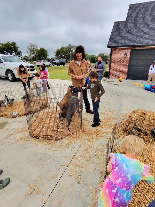 Birthday petting zoo