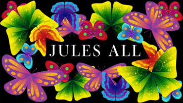 Jules All Butterfly Banner Illustration