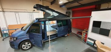 VW Transporter with Westdubs poptop scenic canvas