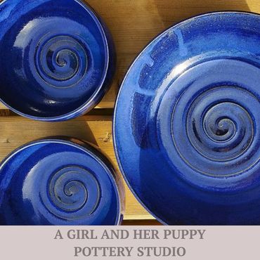 A Girl And Her Puppy Pottery Studio