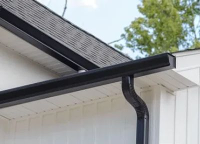 New seamless gutters installed on a residential home by Diamond Roofing in Lawton, OK.